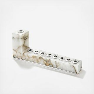 Brillante Alabaster Menorah