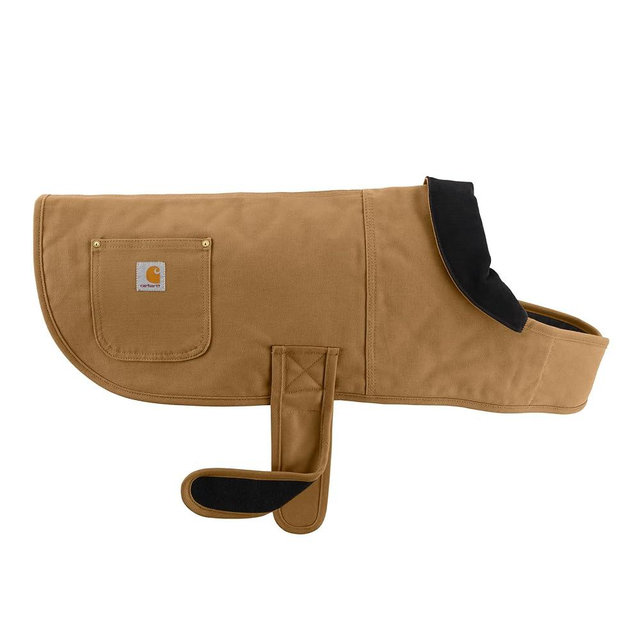 Carhartt Gear P0000340 Firm Duck Insulated Dog Chore Coat - Small - Carhartt Brown