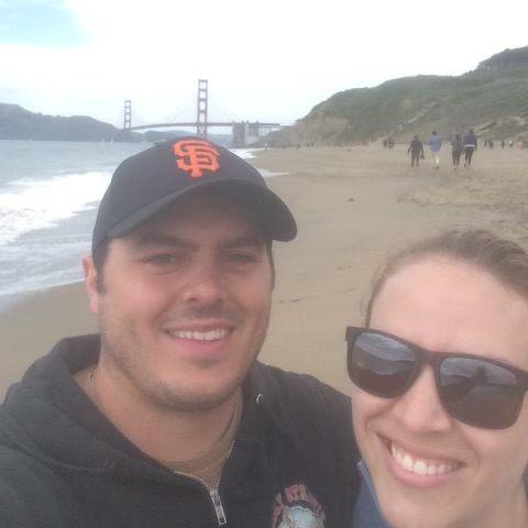 Our first photo together (Baker Beach on May 5, 2018)