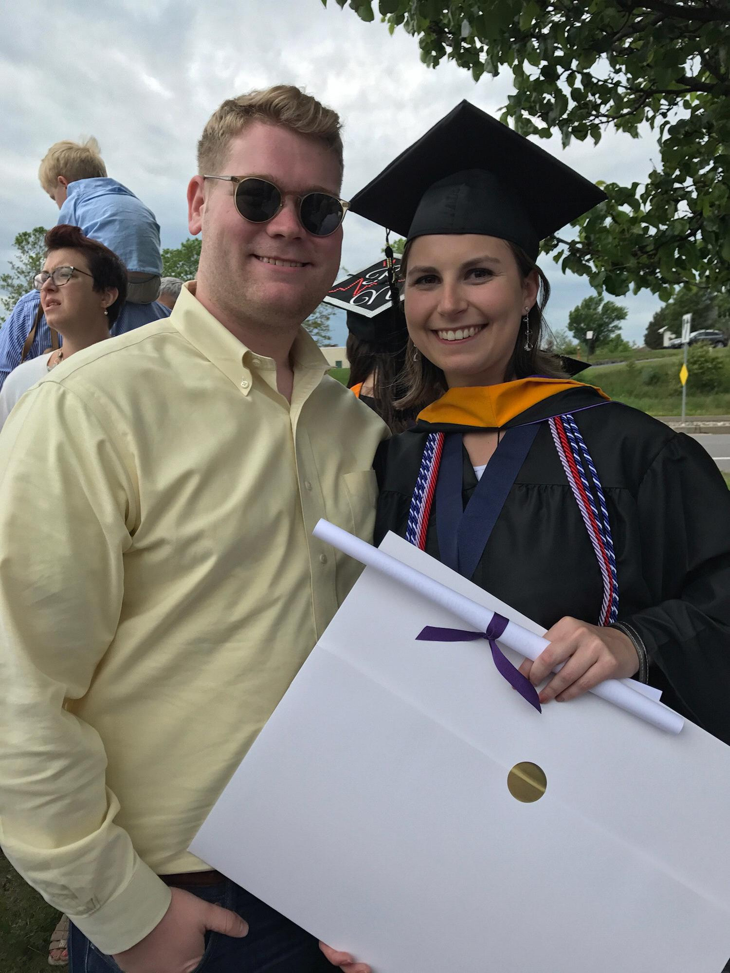 An example of being by each others sides through major life accomplishments - such as graduation! This was Alexandra’s undergraduate ceremony