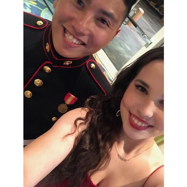 Our first official Marine Corps ball. Pretty sure Kiera is wearing the same dress as our first military ball.
