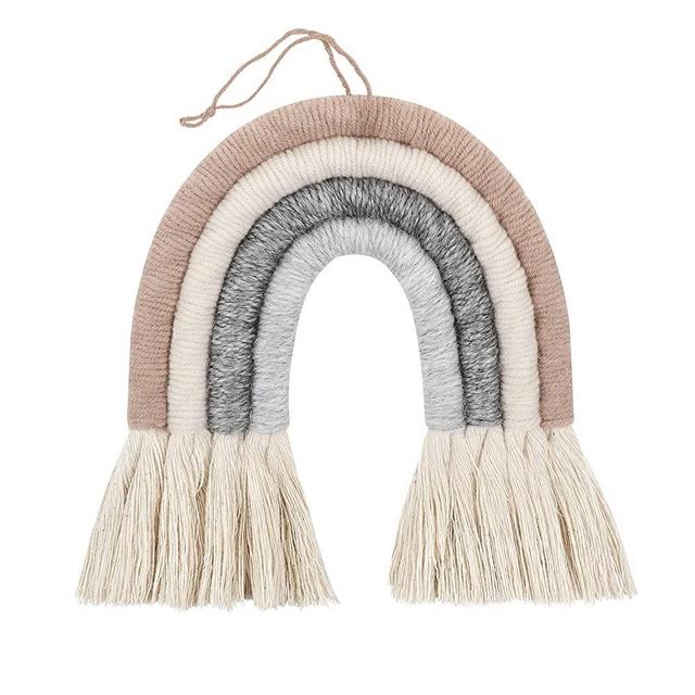 Rainbow Wall Hanging,Rainbow Wall Art,Handmade Macrame Rainbow Wall Decor for Nursery Kids Room Home Decor