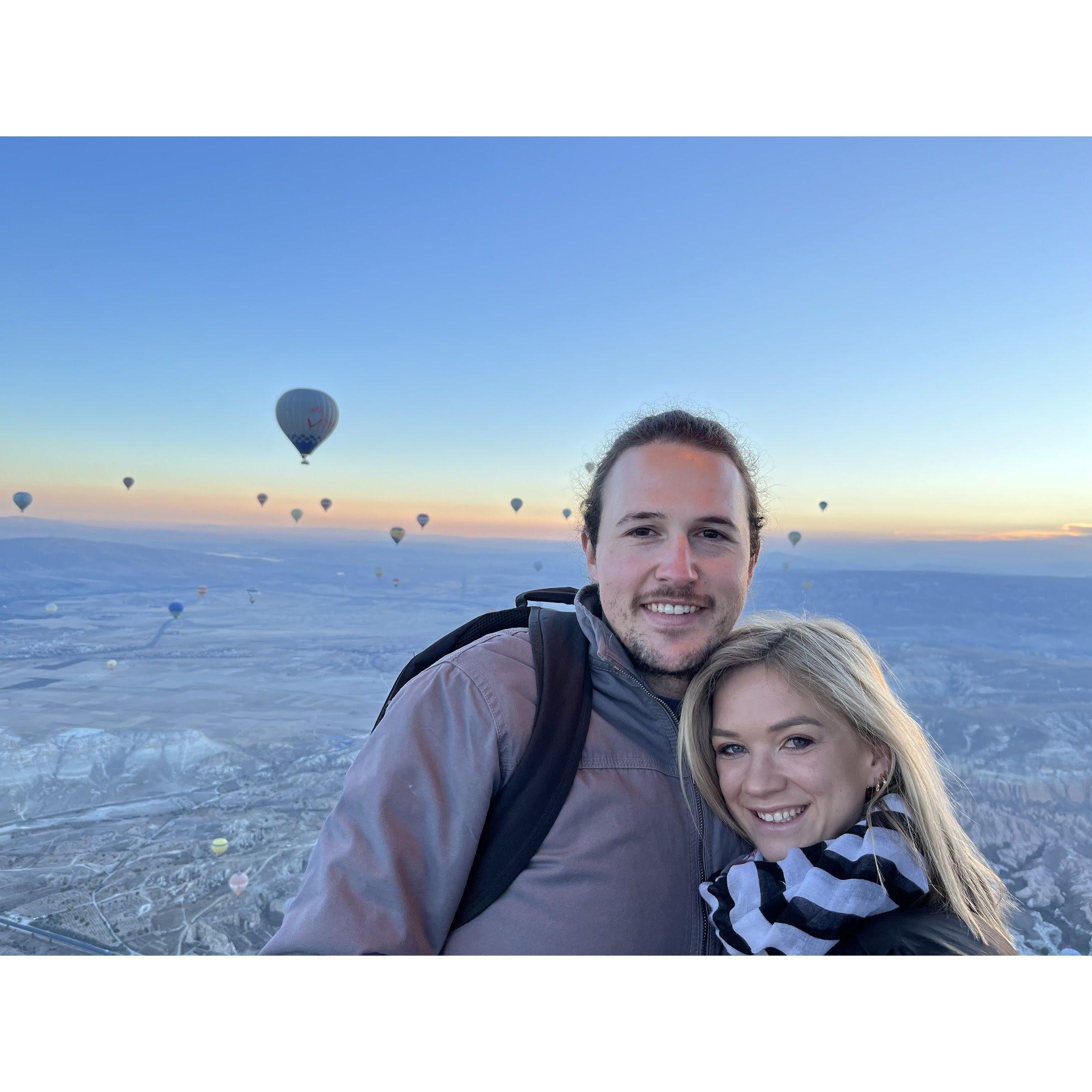"Together, we’ve discovered the magic of everyday moments and the thrill of new adventures." Flying high in Cappadocia, Turkey