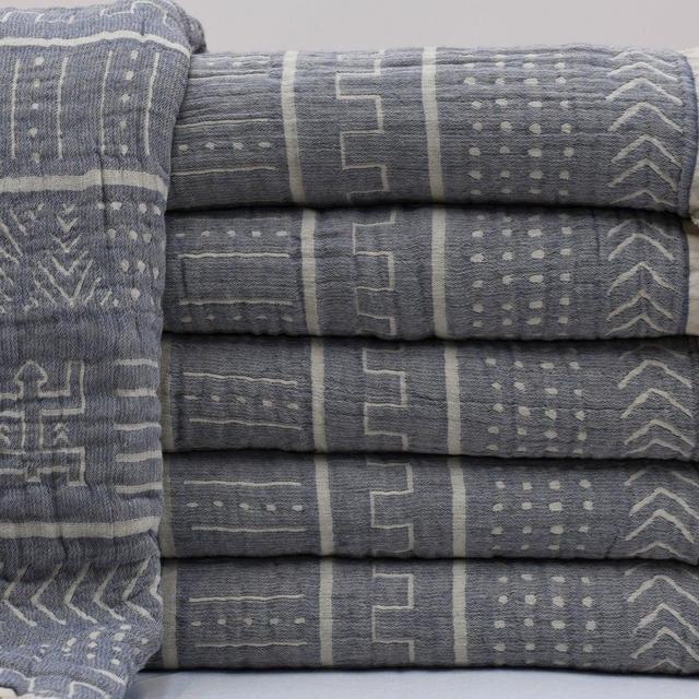Organic Cotton Blanket, Turkish Blanket, Sofa Cover, Bedspread, Gift Blanket, Soft Bed Cover, Navy Blue Blanket, 86"x90" Blanket, Shsr-Pk