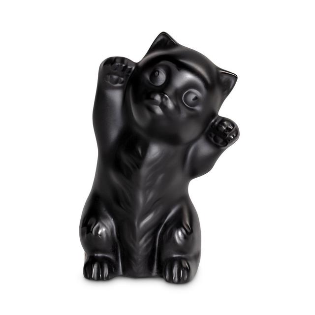 Lalique Limited Edition Crystal Kitten Black Figure