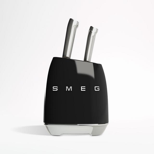 Smeg Black 7-Piece Knife Block Set