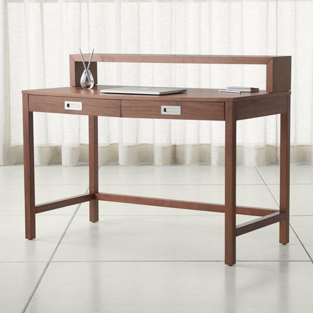 Aspect Walnut Modular Desk with Hutch