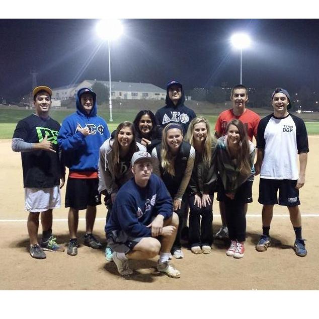 The One with our sorority and fraternity paired softball teams.