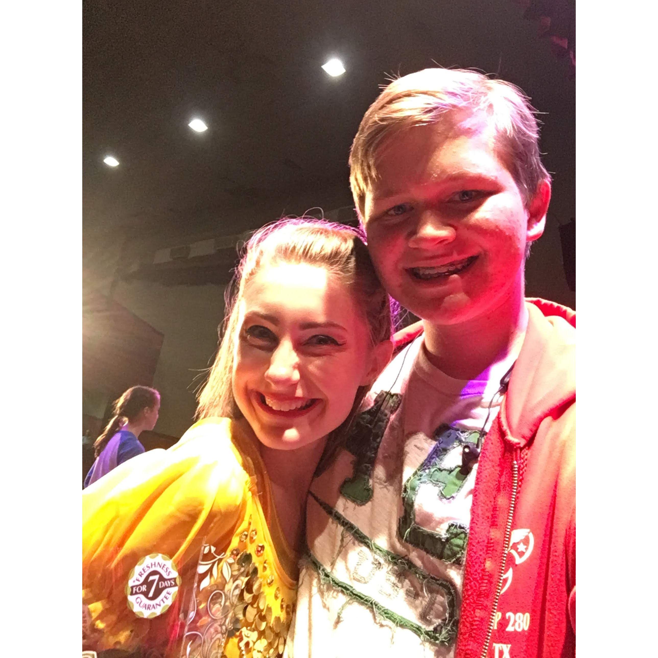 First ever picture together. Age 13!!! May 2018.