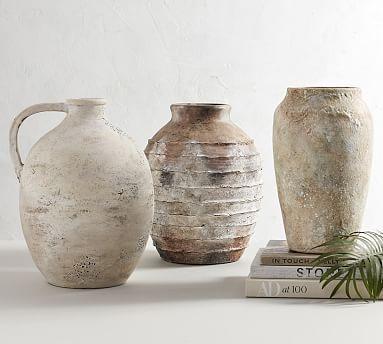Medium Artisan Vase - 14"H Artisan Hand Painted Earthenware Vases