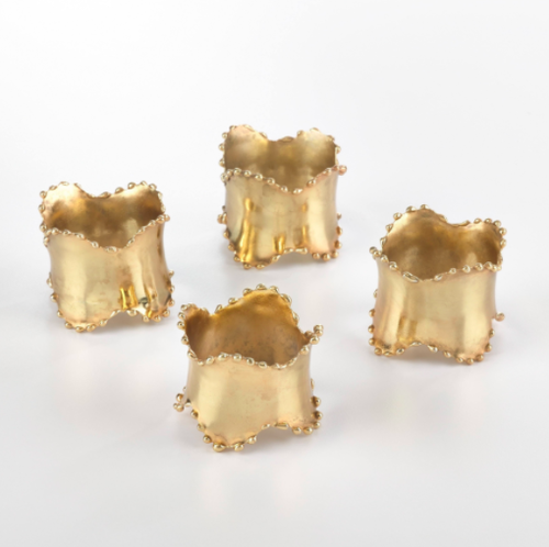 Wachter-Marx Classic Napkin Ring, Set of Four | Gold