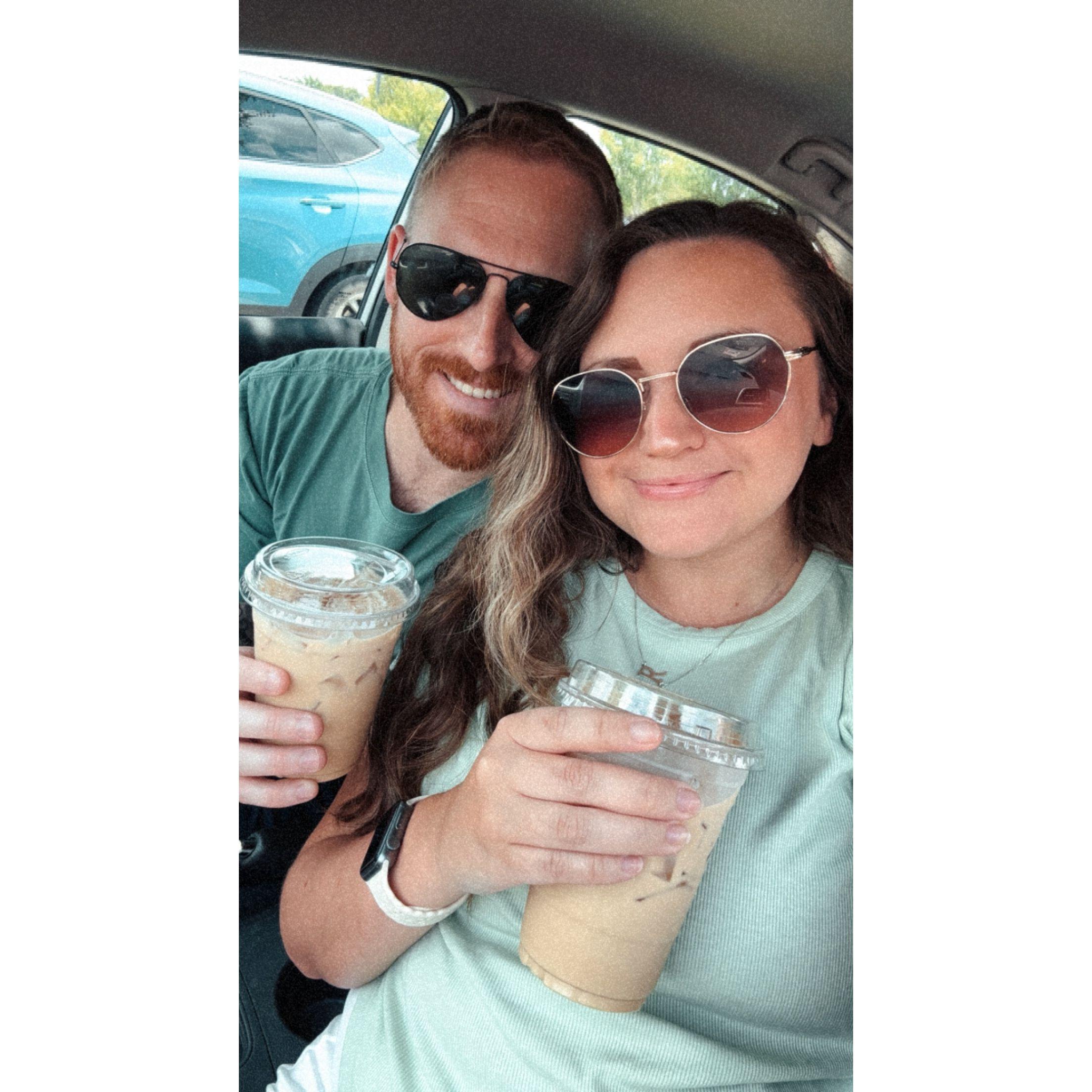 Coffee runs are a weekend staple for us!
