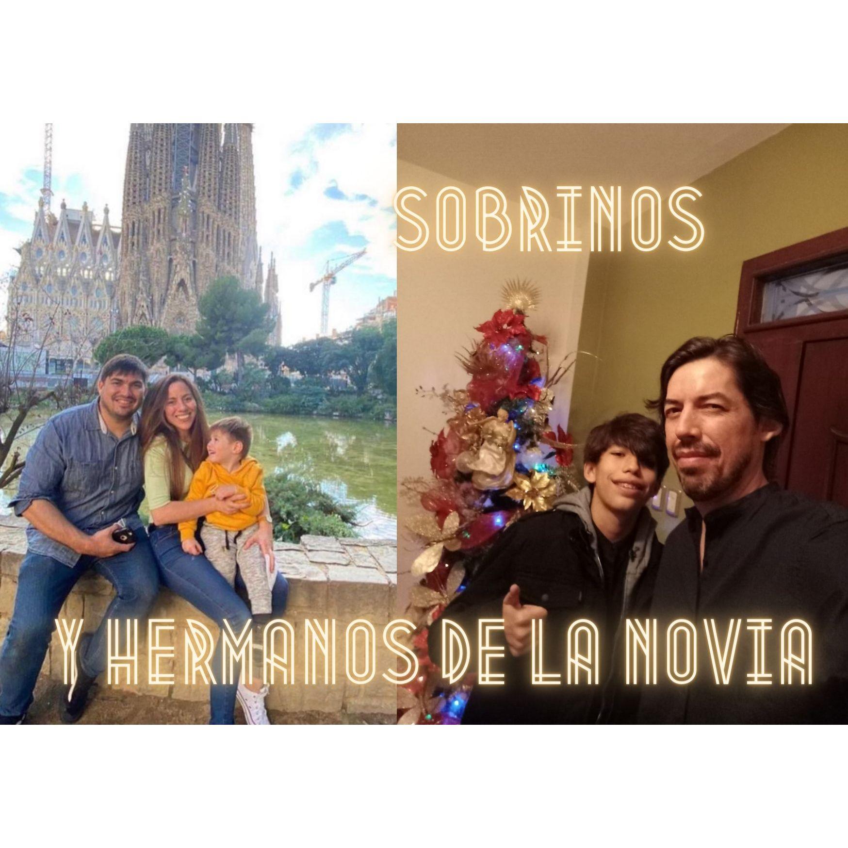 Los hermanos y sobrinos de la novia: Rafel, Mariana, Matteo, Abraham y Jhoel.