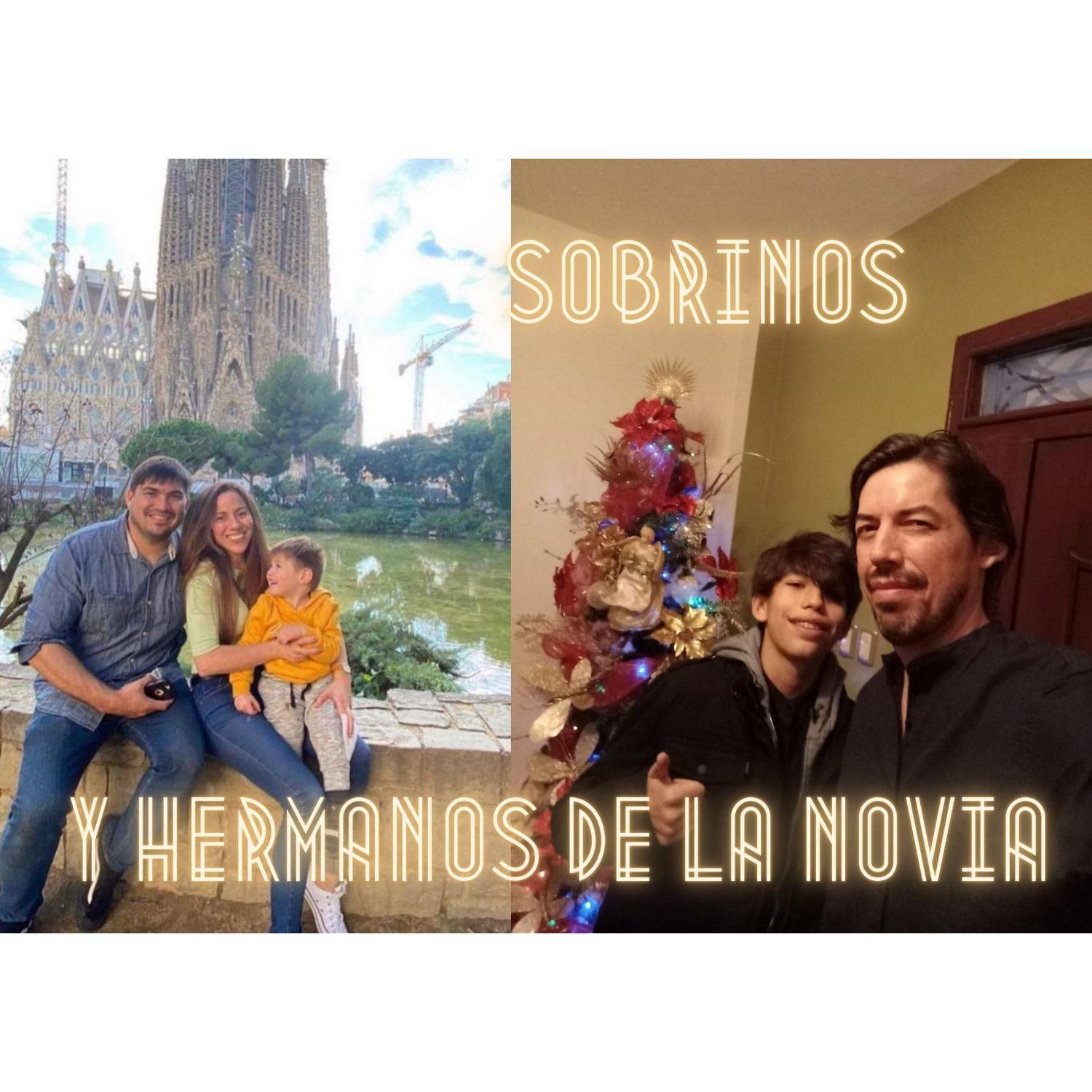 Los hermanos y sobrinos de la novia: Rafel, Mariana, Matteo, Abraham y Jhoel.