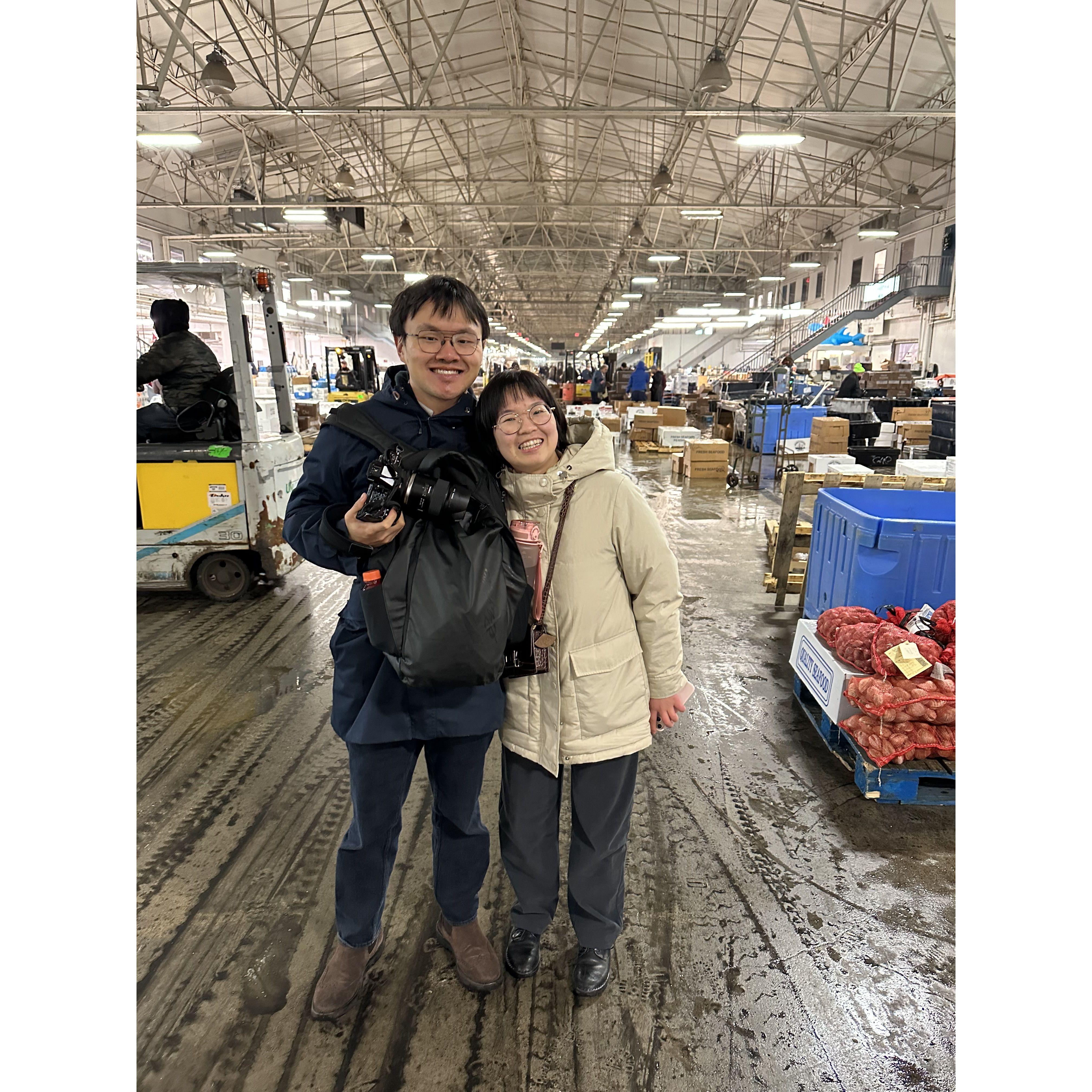 Learning more about fish ... at the Fulton Fish Market at 2:00AM in the cold winter twilights in New York