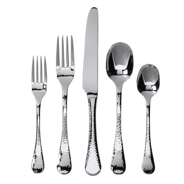 Ginkgo International Lafayette 30-piece, Silverware Service for 6 Stainless Steel Flatware Set, Silver