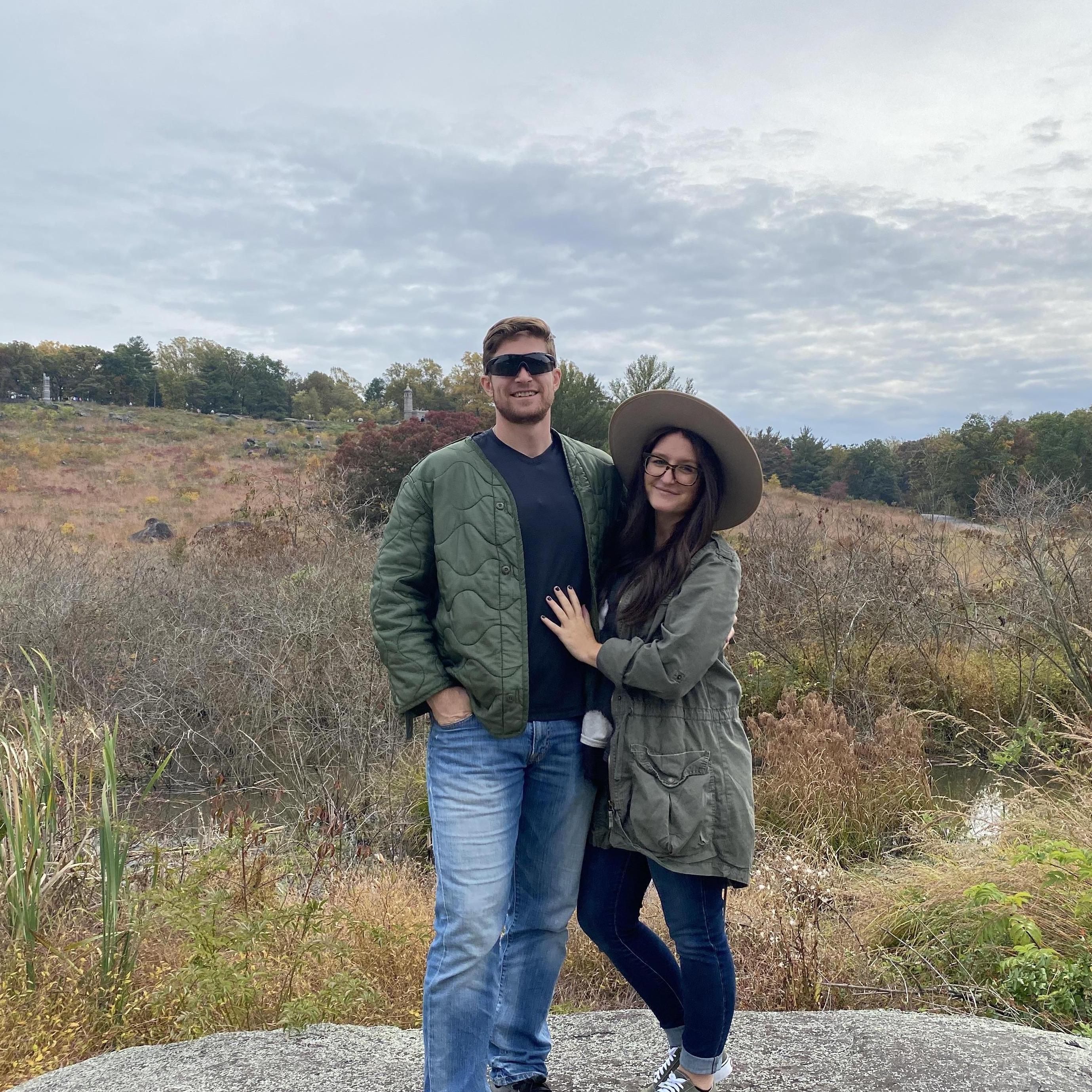 Exploring Gettysburg.