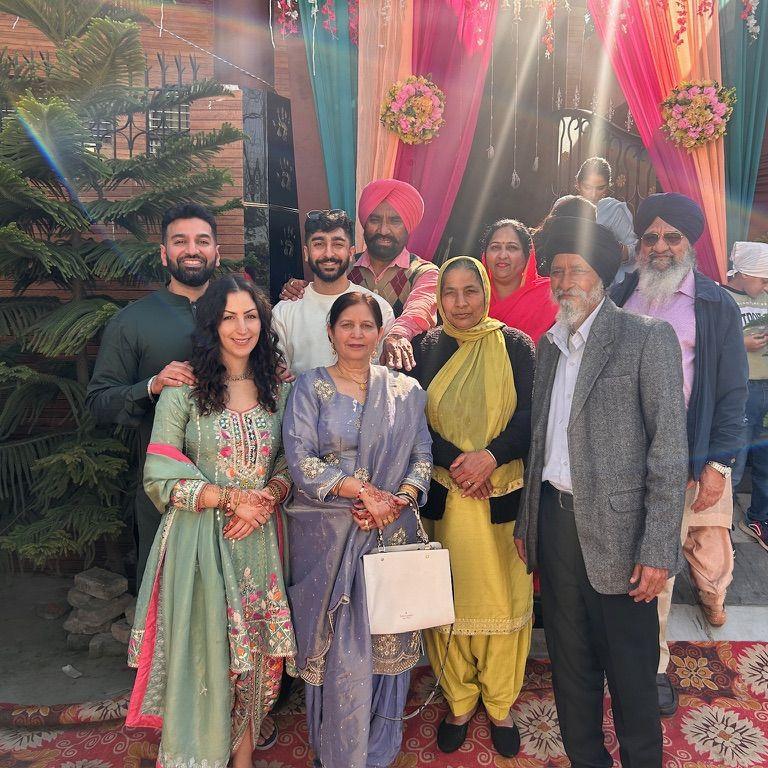Family photo taken in India