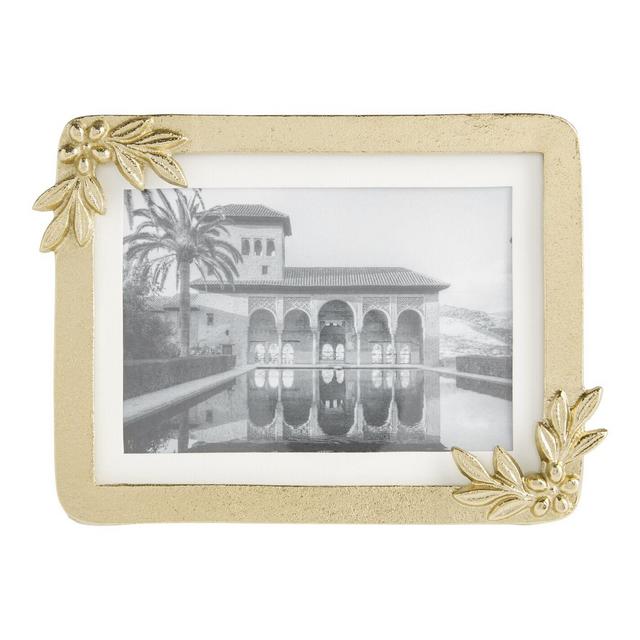 Gold Metal Floral Frame