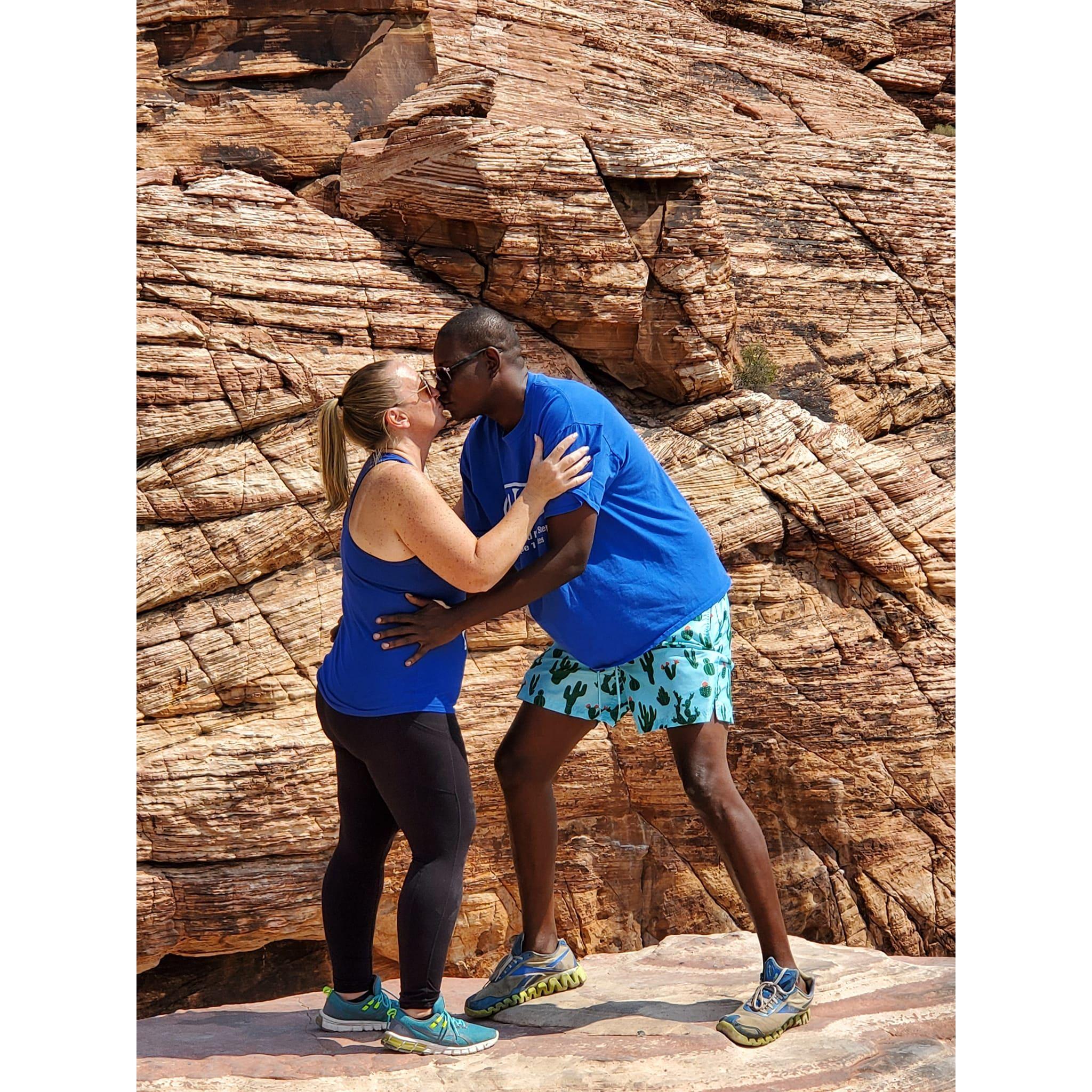 Hiking in Red Rock Canyon National Conservation, NV