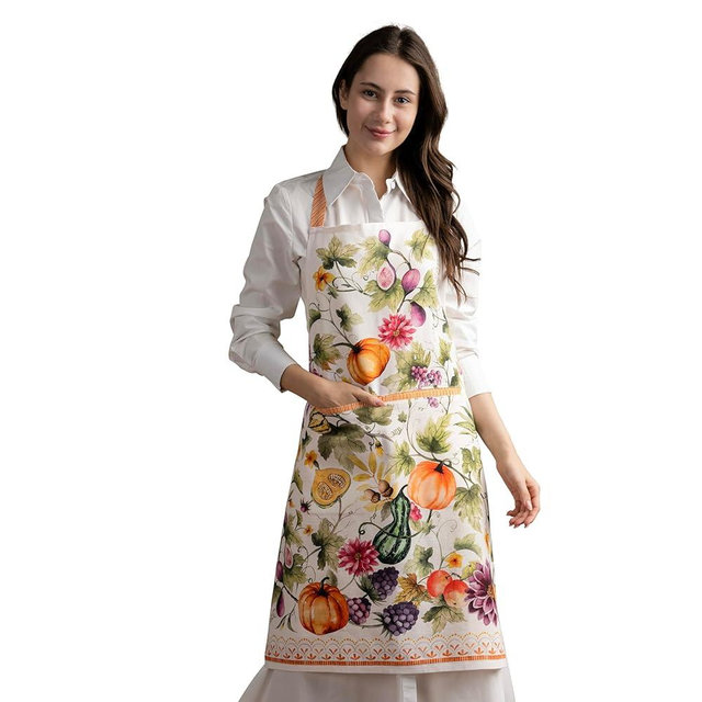 Maison d' Hermine 100% Cotton Apron for women with Pocket Kitchen Chef Apron for Men Cooking Valentines Day Decorations