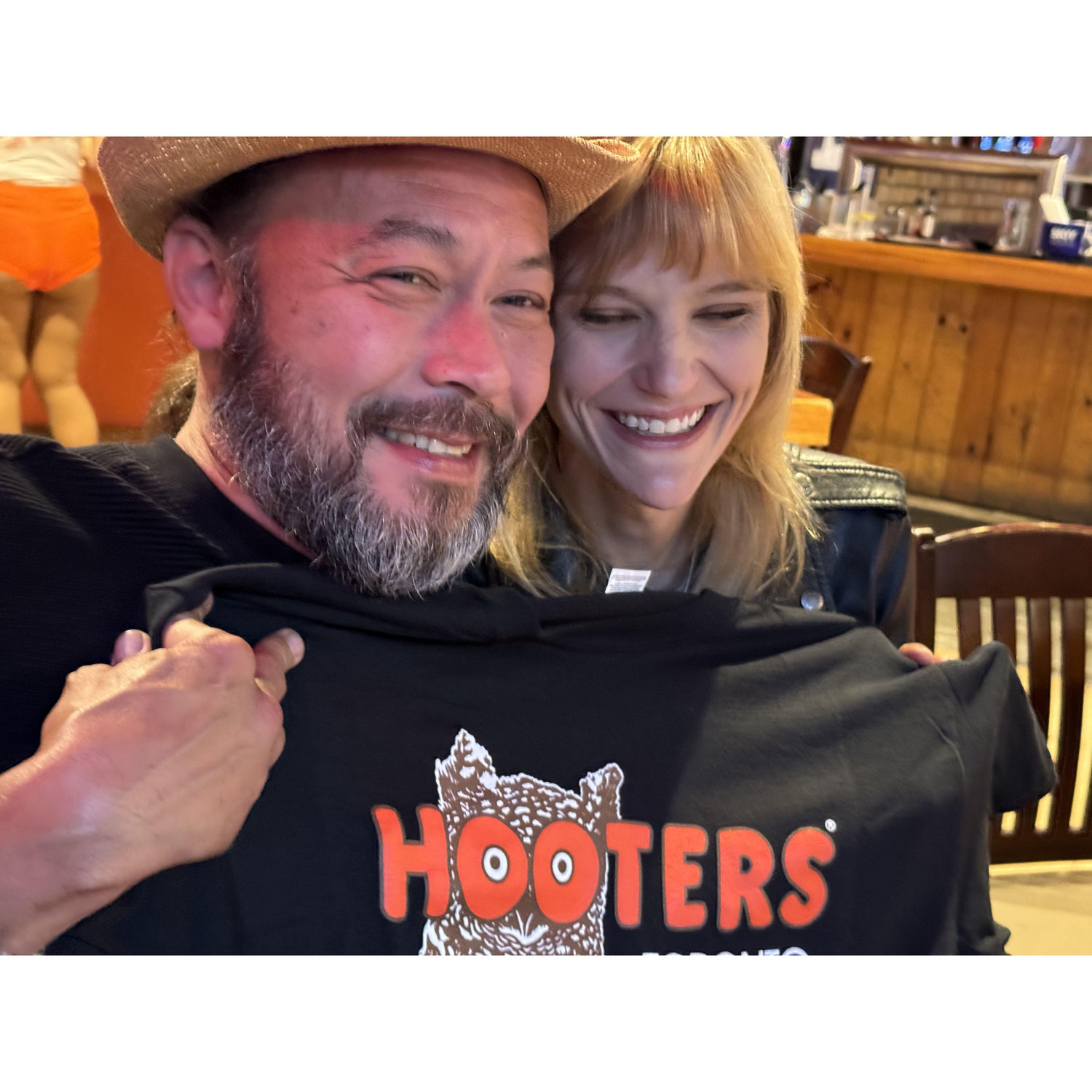 We can celebrate anywhere... David's birthday one of the only Hooter's left.