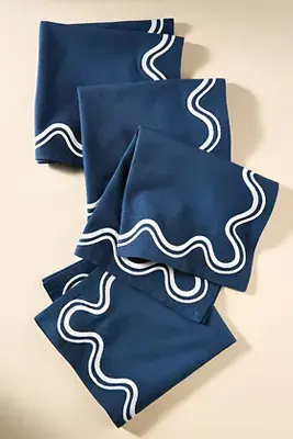 Madeline Embroidered Napkins, Set of 4