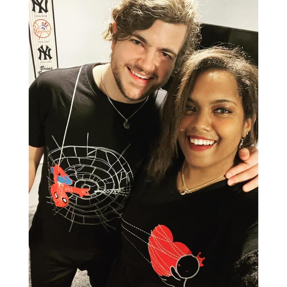 First Valentines Day together in matching spiderman shirts