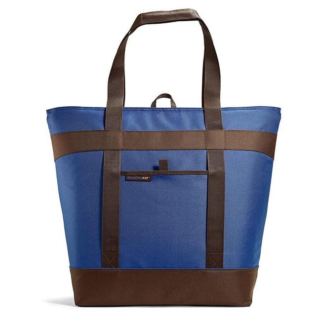 Rachael Ray Jumbo Chillout Thermal Tote, 10-Gallon Capacity, Reusable Insulated Bag, 22.5" X 8" X 17.5", Navy