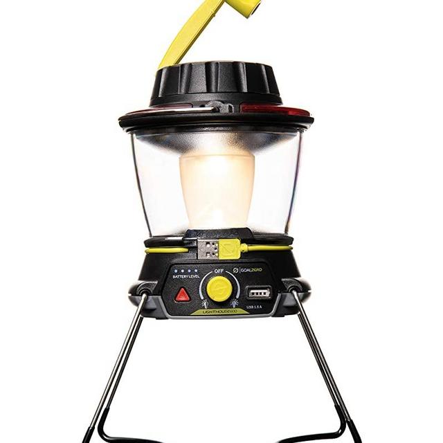 Goal Zero Lighthouse 600 Camping Lantern, Solar Lantern 600 Lumens LED Lantern. Solar Outdoor Lantern Perfect for Camping Gear, Camping Accessories. USB Light Rechargeable Lantern Built-In Hand Crank.