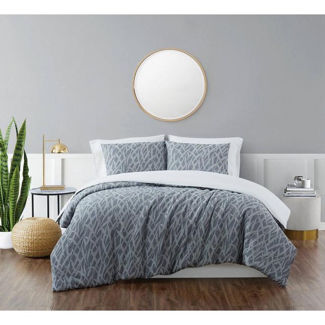King 3pc Honey Waffle Comforter Set Blue - Brooklyn Loom