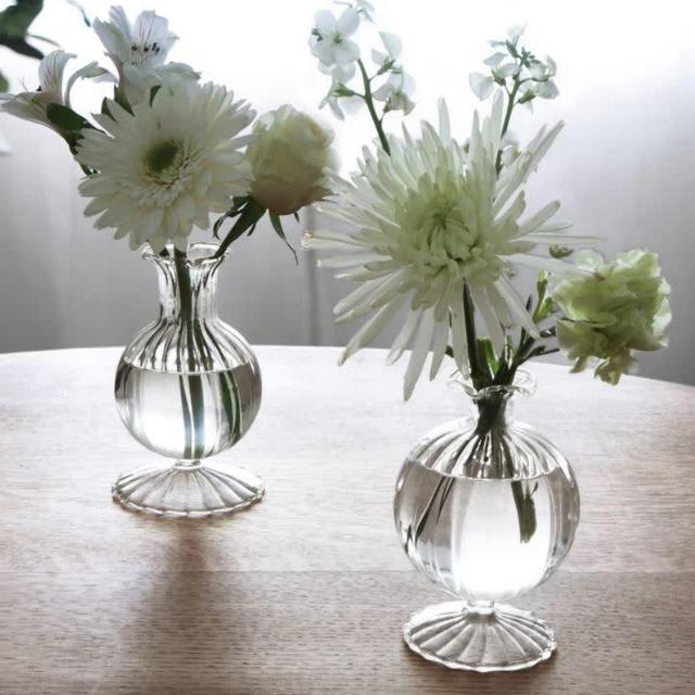 GLASS Cambridge Ella 7" Bud Vase Set of 2 (Clear)