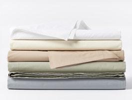 300 Thread Count Organic Percale Sheets - White