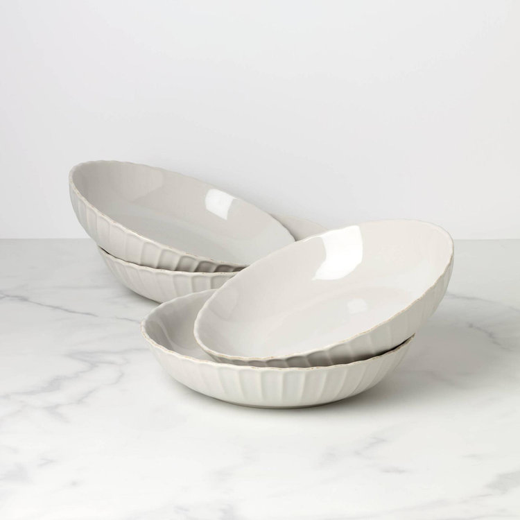 Lenox, French Perle Scallop Dinner Bowl, Set of 4 | Zola