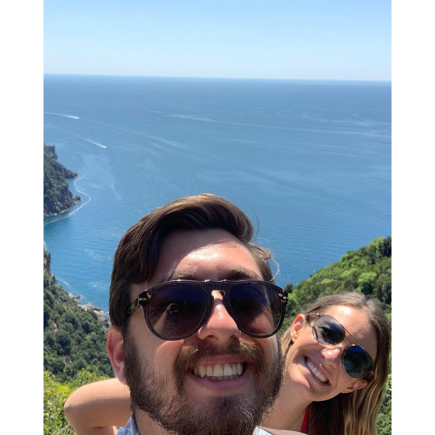 Lev finally convinced Jody to go for a hike in Portofino.