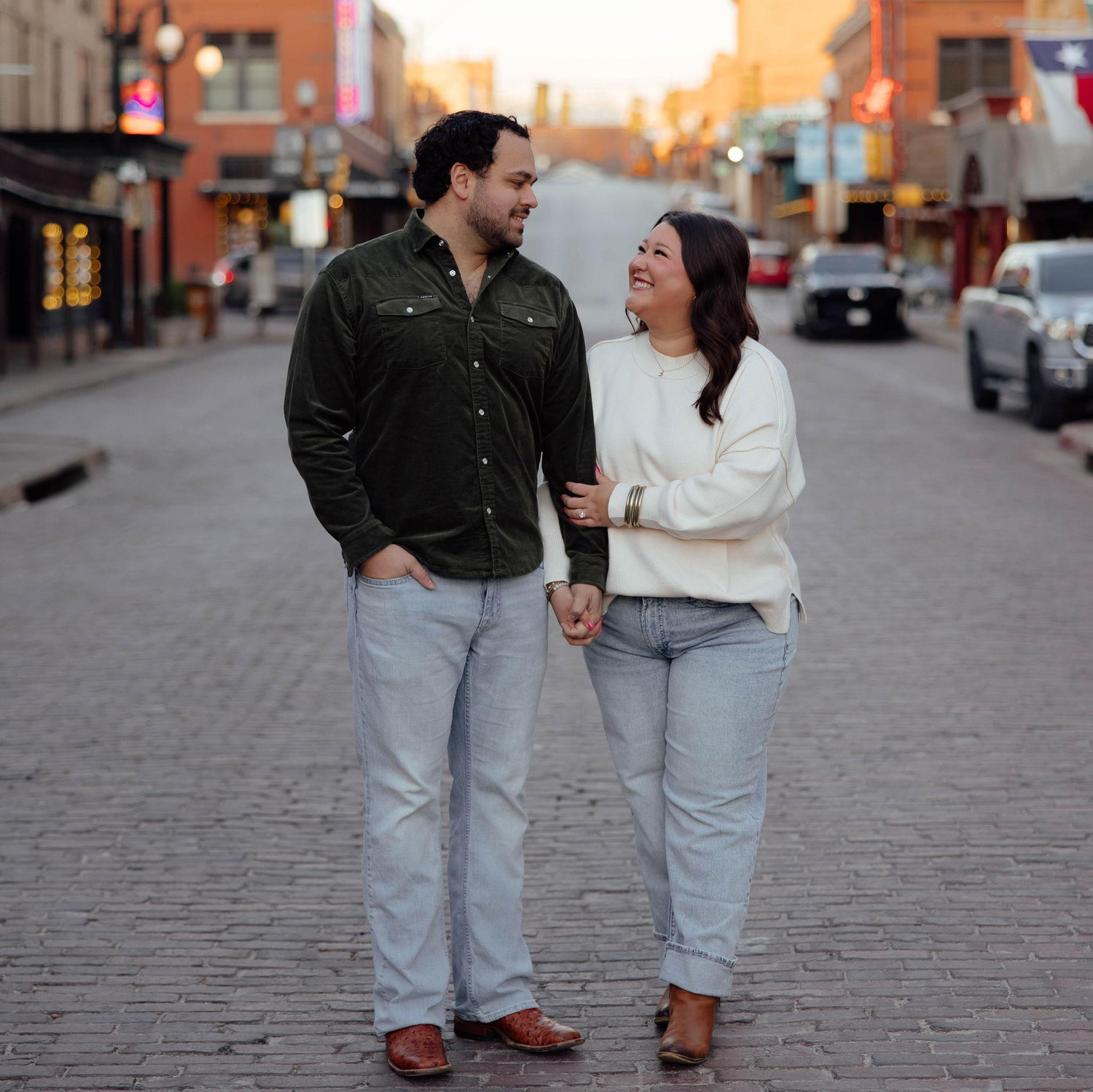 Engagement photoshoot in the Fort Worth Stockyards!