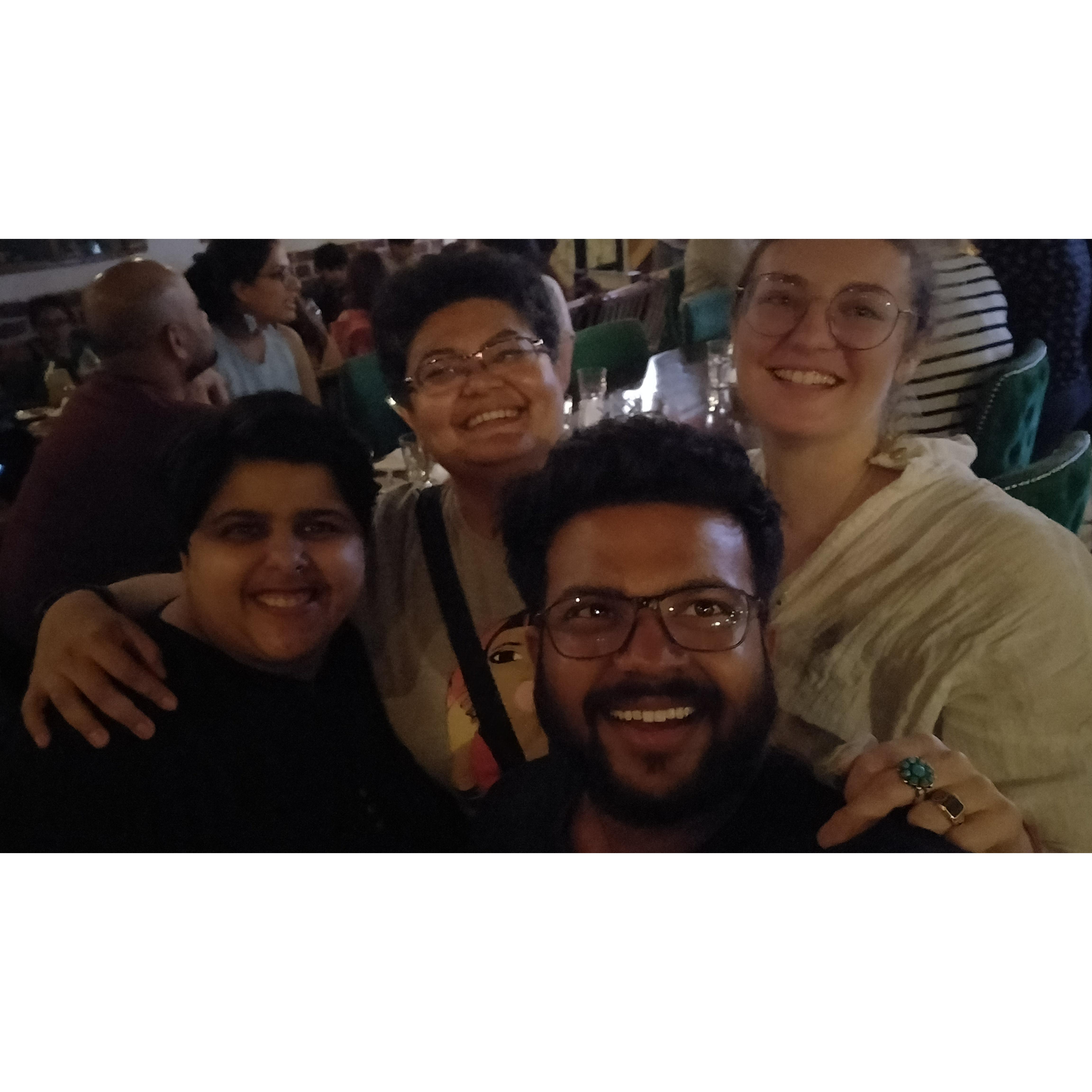 Farewell party with dear friends, here Chaitrali and Rheema