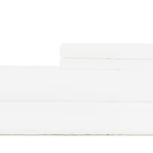 Queen 600 Thread-Count Supima Cotton Striped Sheet Set White