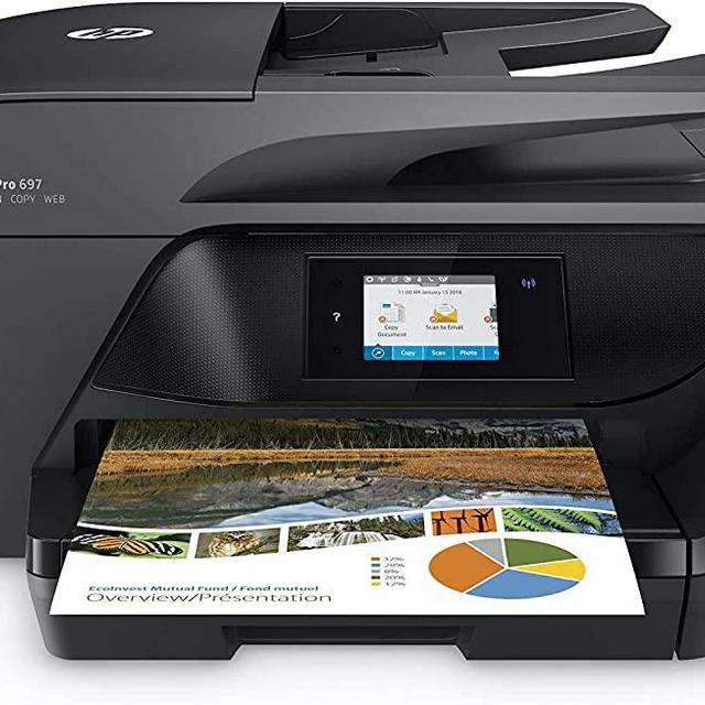 Bools H-P OfficeJet Pro 6978Series Color Inkjet All-in-One Wireless Printer, Scanner, Copier, Fax, Connects with Wi-Fi & USB USB Printer Cable