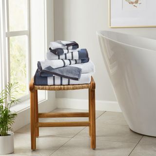 Noelle 6-Piece Cotton Stripe Bath Towel Set