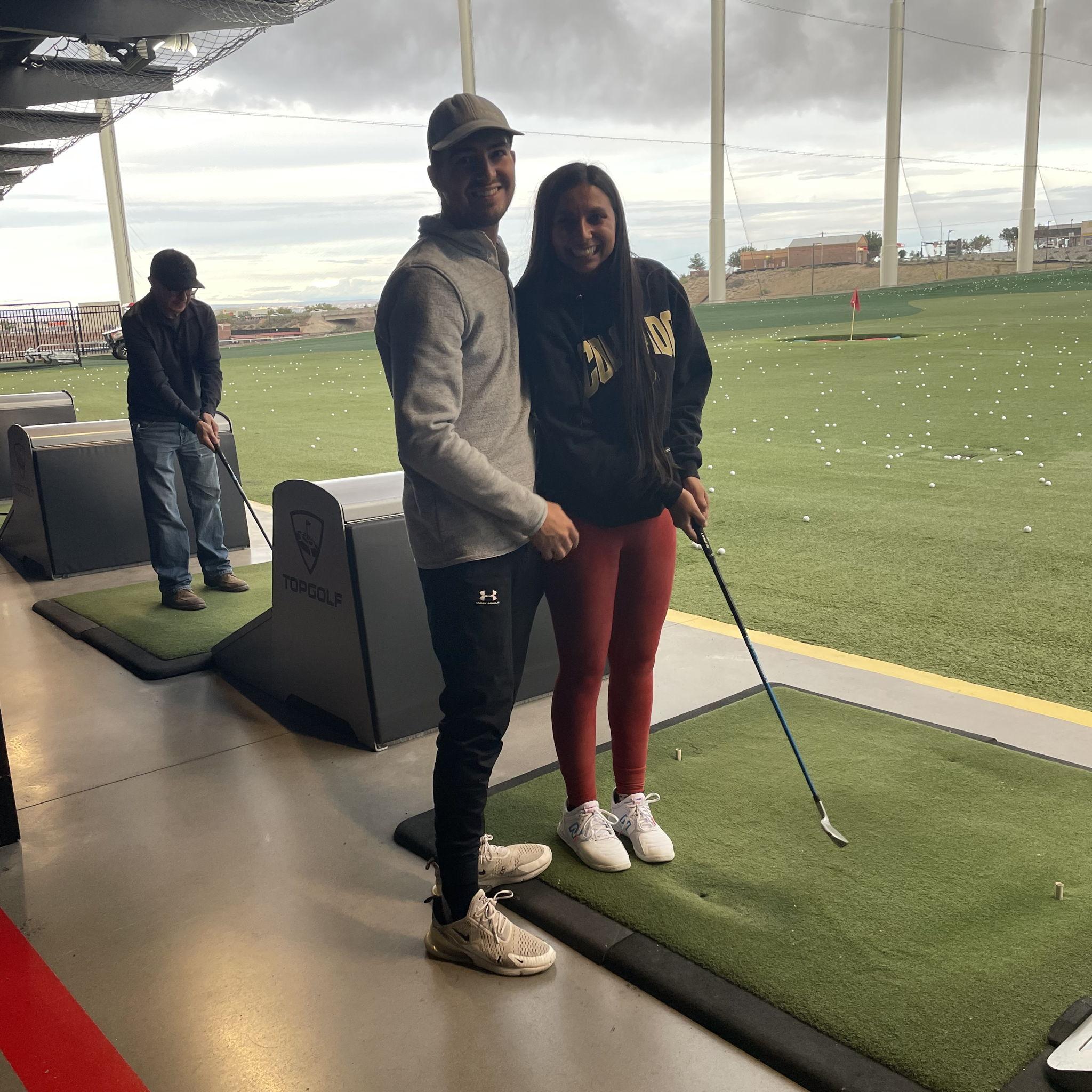 Top Golf with my bestie