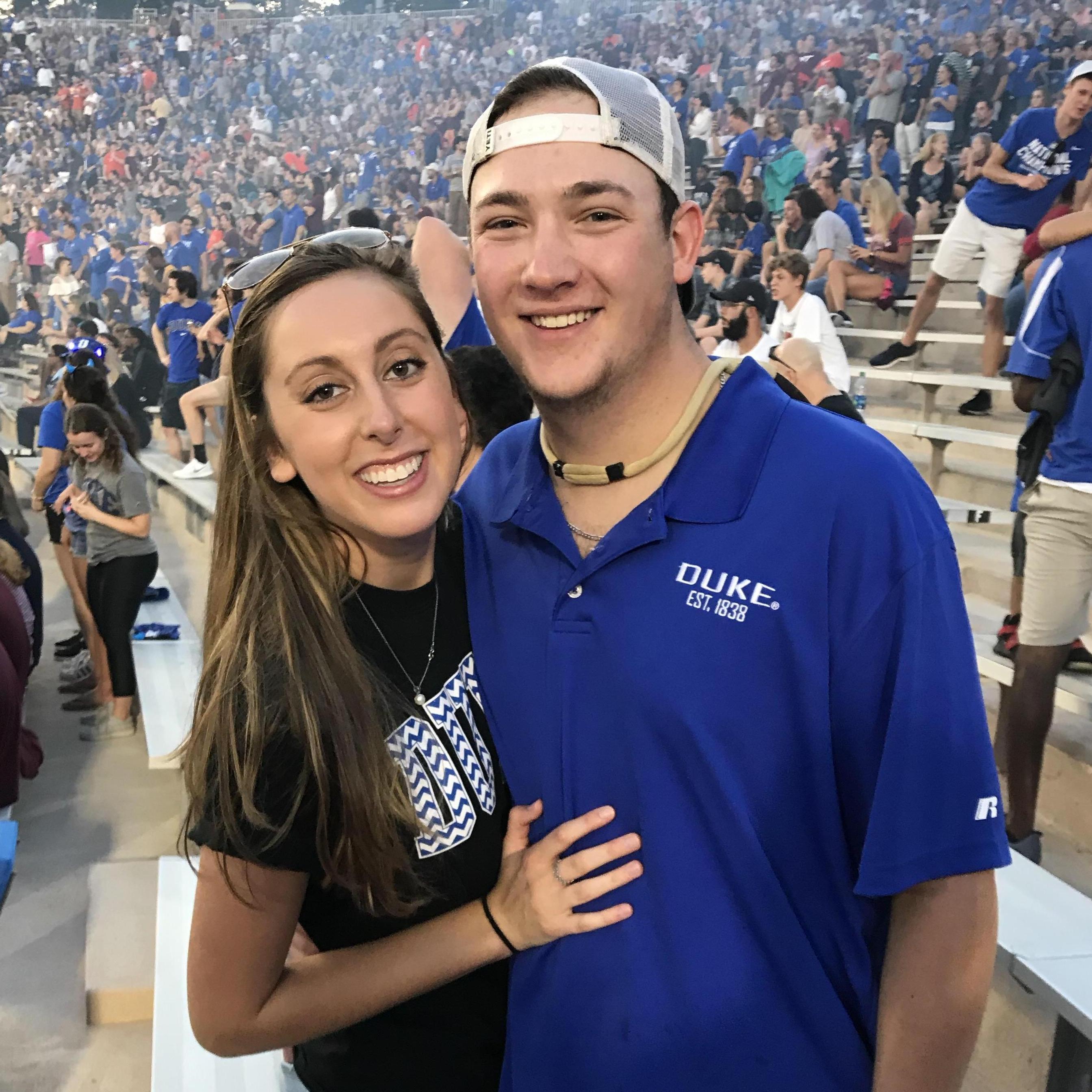 Duke vs. Virginia Tech football game with friends!