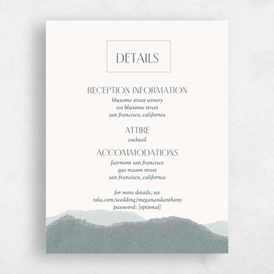 Blue Summer Wedding Enclosure - Lysander