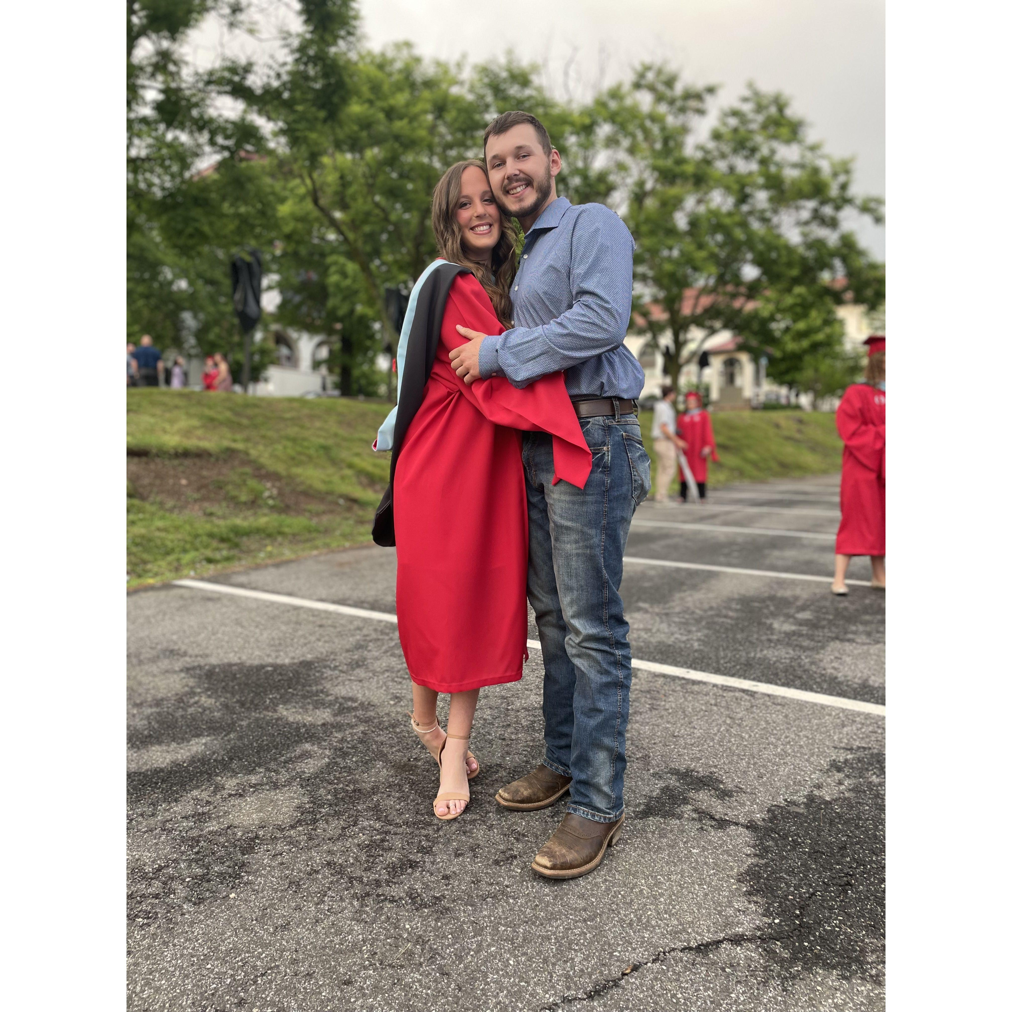 Shamus was there through Bianca's college days and celebrated with her as she got he Masters' Degree!
