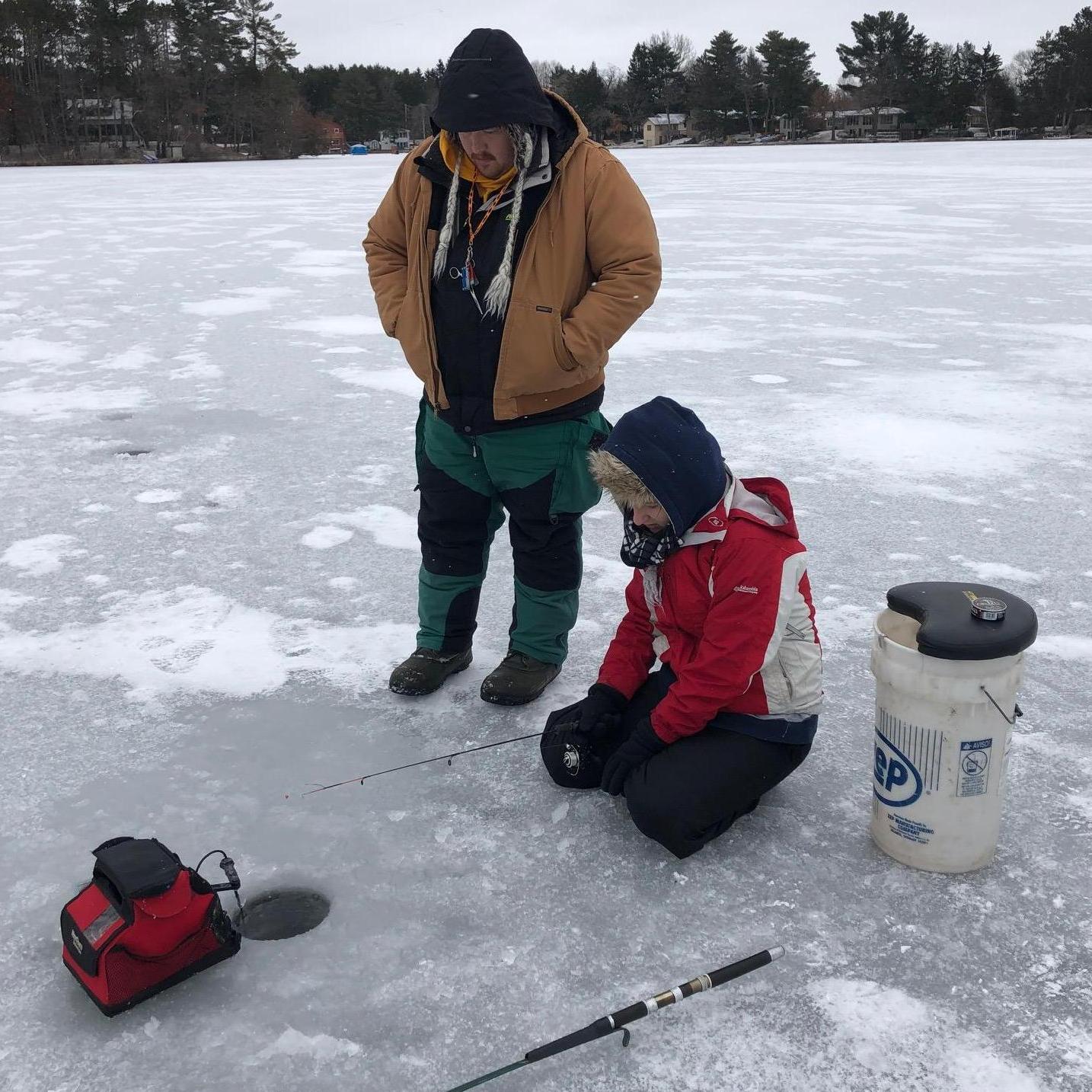 Sometimes you're catching ... and sometimes you're just fishing. Introduced this Indiana boy to the best place to spend winter - on the ice.