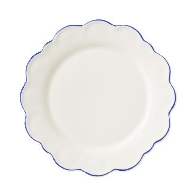AERIN Scalloped Rim Salad Plate, Each, Blue (Set of 4)