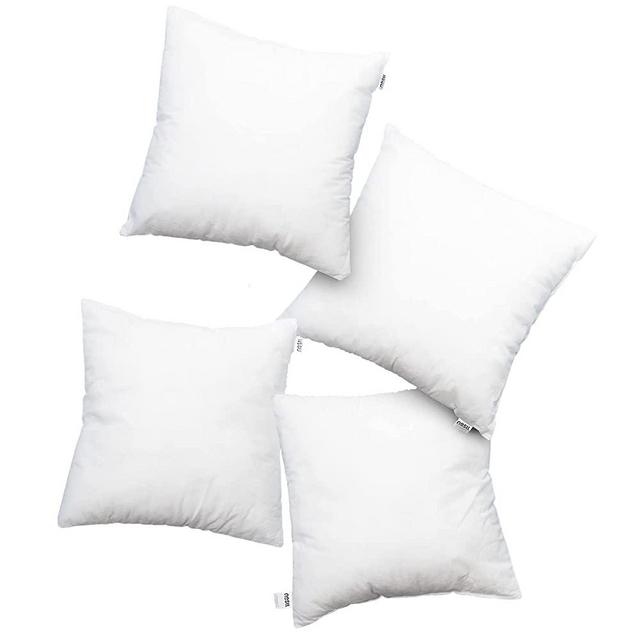 Nestl Plain Throw Pillows 26"x26" Inches Decorative Pillow Insert Square Throw Pillow Inserts 4 Pack Premium Down Alternative Polyester Pillow Cushion Sham Stuffer for Couch Sofa Bed - Set of 4