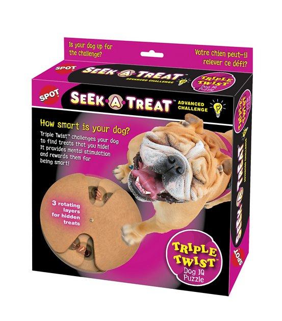 ETHICAL PET Seek-A-Treat Advanced Challenge Triple Twist Puzzle Dog Toy - Chewy.com