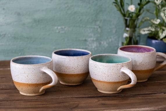 Bruntmor Blue 18 Oz Coffee Mug Set of 6 - Gradient Porcelain