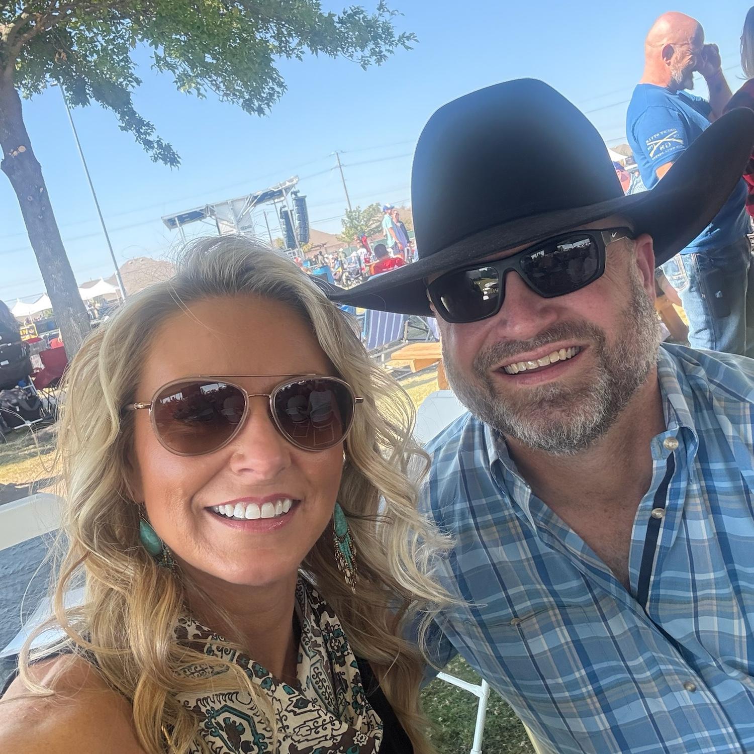 A cowboy and his lady at the Troubadour Fest
